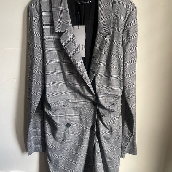 NWT Zara Plaid blazer dress - Picture 3 of 8